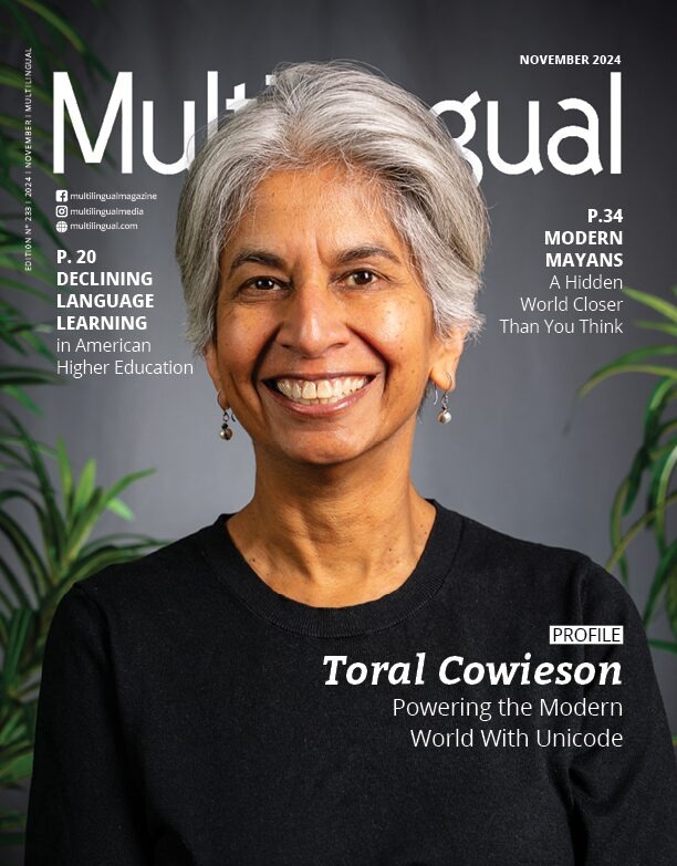 Toral Cowieson on the cover of MultiLingual magazine