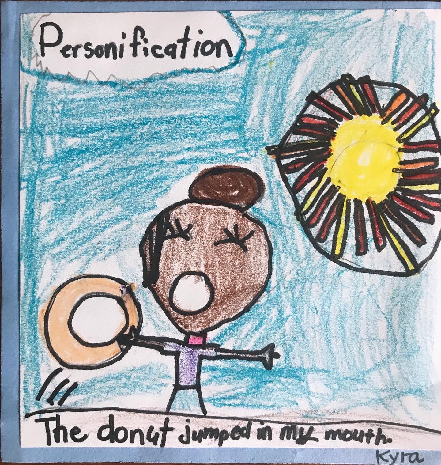 Image of a drawing made by a young Kyra Ann Dawkins