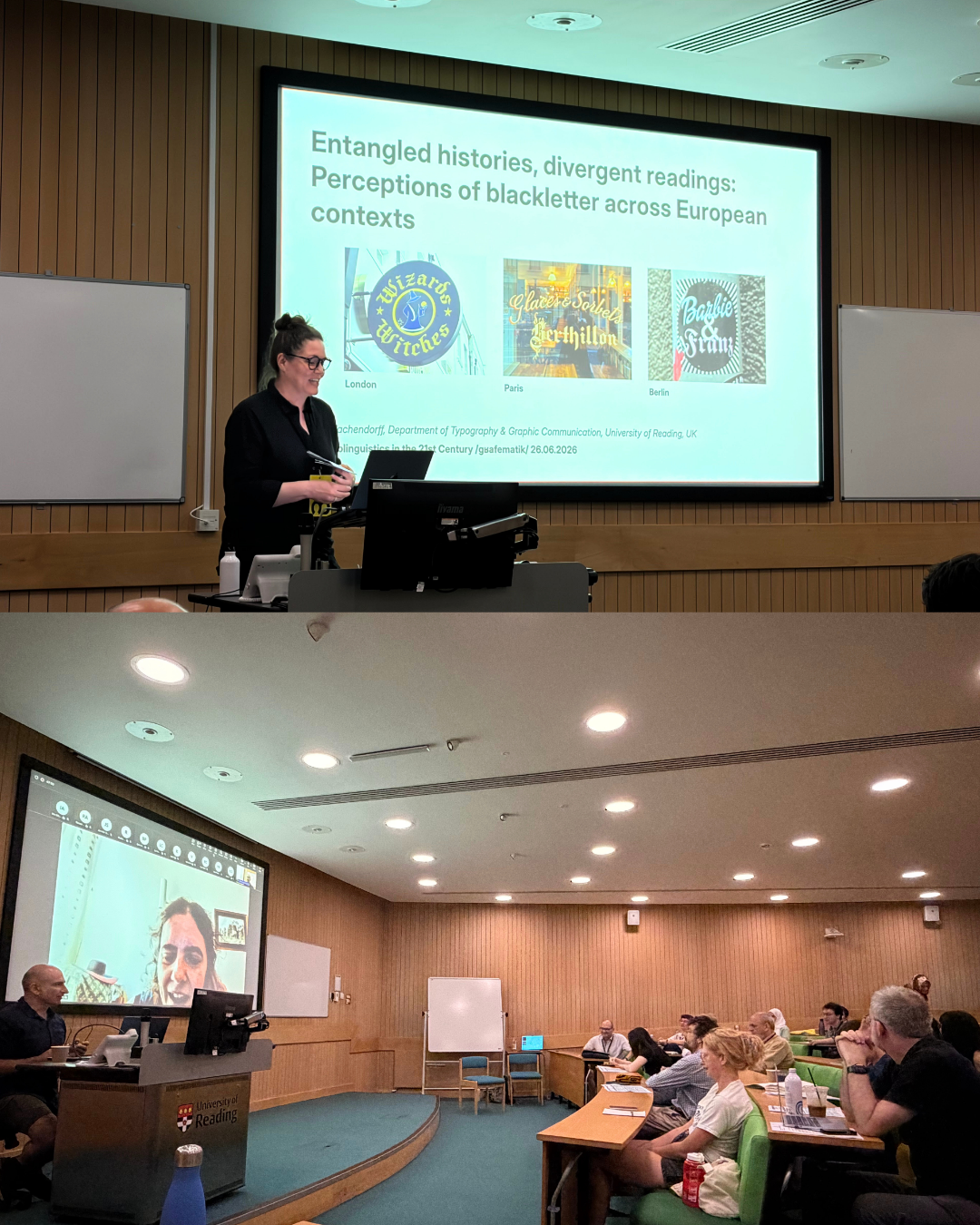 Grafematik talks by Irmi Wachendorff and Pippa Steele.